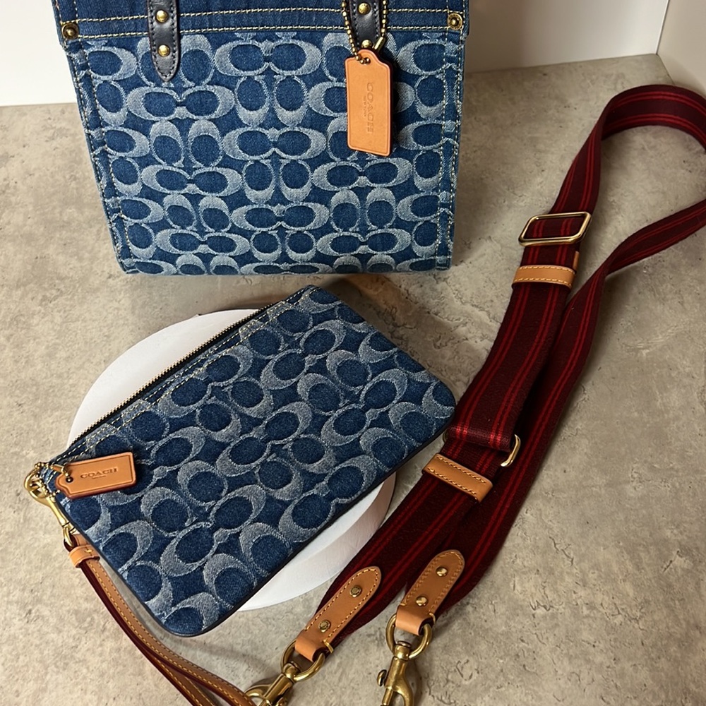 Coach Mini Denim Tote - Gem